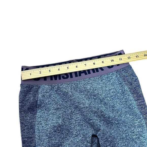 Gymshark Flex Leggings Purple Navy Marl Cropped Seamless Women’s Size Small - Picture 10 of 11